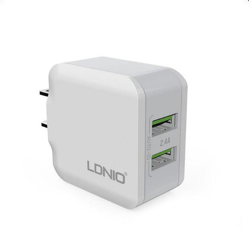 2 USB Smart Travel Adapter Wall Portable Charger - Ldnio A2201